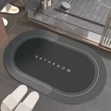 Tapete de Banheiro Antiderrapante Absorvente Rápida Secagem – Moderno e Elegante