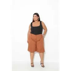 Short Bermudas Feminina  Plus Size EXG ao G3 Alfaitaria 2026