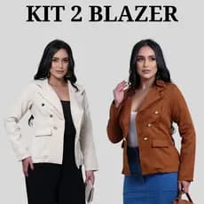 Kit 2 Blazer De Inverno Feminino Alfaiataria