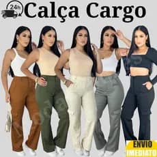 Calça Femenina Cargo Alfaitaria