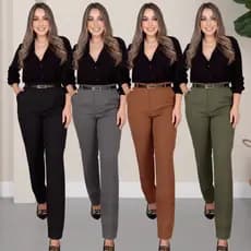 Calça Feminina Alfaiataria Social Cenoura