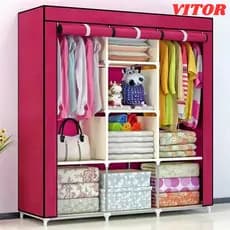 Guarda Roupa Dobrável Organizador De Roupas Armário Multiuso Montavel Casal VITOR