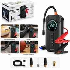 Compressor de Ar Portátil 7 em 1 com Power Bank 8000mAh Bomba Inflador 12V Calibrador Digital para Carro Moto Bike VITOR