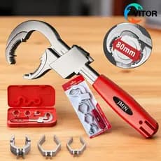 VITOR Chave Universal Multifuncional de Reparo para Banheiro – Chave Ajustável com Extremidade Aberta