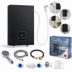 Aquecedor Elétrico 8800W Digital - Termostato Automático Sem Tanque para Apartamento e Sítio