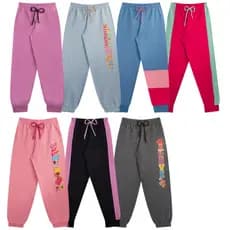Kit 5 Calças Moletom Infantil Feminina - Calça Moletom Menina - Kit Calça Moletom Infantil