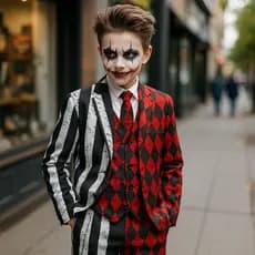 Fantasia Halloween infantil menino coringa