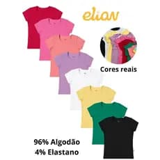 Blusa Infantil Baby Look Cotton Elian Roupa Infantil Roupa Menina Blusinha Infantil Menina Linda Roupa Menina 50030