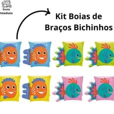 kit Boia de Braço de Bichinhos da Mor 30 kg Resistente Segurança Conforto Diversão Para Criança