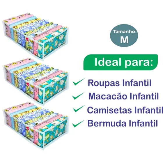 Kit 03 Colmeias Organizadoras Gaveta Tamanho M / 03 Organizador de Guarda Roupa - Promoção