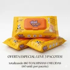 Kit 03 Pacotes Toalhas Umedecidas PIQUI TUCHO PREMIUM -  Com Tampa - 95% Água - Promoção - Tem mais Variedades -
