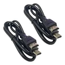 Kit 2 Cabos HDMI Cabo de Video Alta Definição Audio e Imagem Computador, Televisão, Consoles 1 Metro