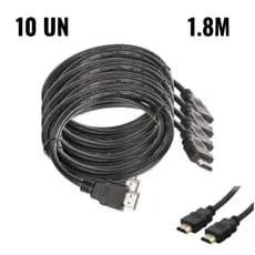 10  Peças Cabo HDMI/HDTV 1,8 Metros Conjunto de Cabos de Transferencia Imagem Som com Alta Definição