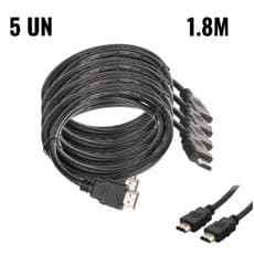 5 Cabos de Video HDMI 1.4 Alta Velocidade e Resolução de Imagens Kit com 5 unidades