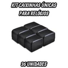 Caixinha Para Relógio Kit com 36 Unidades Maletinhas Únicas para Relógios com Suporte Ajustável