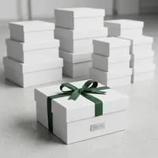 Kit Com 10 Caixas Quadrada Tampa Sapato 20x20x5 Pintadas De Branco