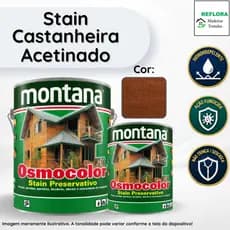 Osmocolor Stain Castanheira Acetinado 900ml e 3,6L Montana Proteção para Madeiras