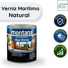 Verniz Marítimo Premium Natural 900ml Montana Verniz para Madeira Brilhante Acetinado ou Fosco