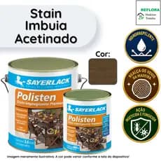 Polisten Stain Imbuia Acetinado 900ml e 3,6L Sayerlack Proteção para Madeira