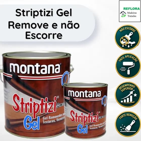 Gel Removedor de Esmaltes Texturas Vernizes e Stains Striptizi Montana 1kg e 4kg - Eficaz e Rápido