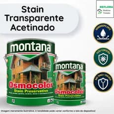 Osmocolor Stain Transparente Acetinado 900ml e 3,6L Montana Proteção para Madeiras