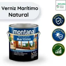 Verniz Premium Marítimo Natural 3,6L Montana Madeira Verniz para Madeira Brilhante Acetinado ou Fosco