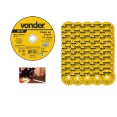 Disco de Corte VONDER 115mm X 1mm X 22,23mm - 50 PEÇAS