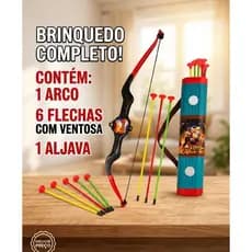 Brinquedos Arco E Flechas Infantil Porta Flechas Criança diversão garantida