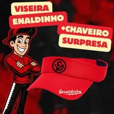 Viseira Infantil Enaldinho Com Chaveiro Surpresa-Tecido de Qualidade Respirável e Ajustável-Ótima Costura-Para Fãs Mirin