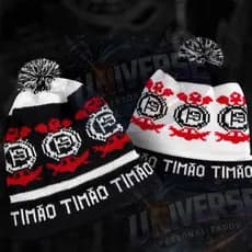 Touca Gorro Corinthians Retrô Timão - Preta e Branca - Confortável - Quentinha - Juvenil e Adulto - Lã - Clássica