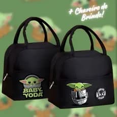 Bolsa Térmica Lancheira Baby Yoda - Isolamento Térmico - Marmita - Espaçosa - Fitness Escola Trabalho Lazer