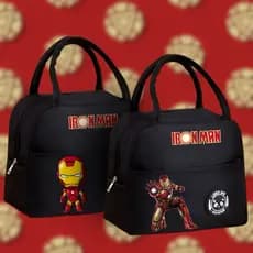 Bolsa Lancheira Térmica Iron Man - Isolamento Térmico - Marmita - Espaçosa - Fitness Escola Trabalho Lazer