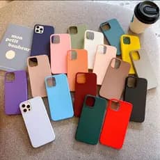 KIT 3 ou 5 Capinha Capas de Silicone Colorido Para iPhone 13 XR 11 12 13 14 15 15Plus 15Promax 16 16E 17 17Pro 17Promax