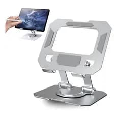 Suporte de Alumínio Dobrável Para Celular/Tablet/IPad 360° gruas Giratório