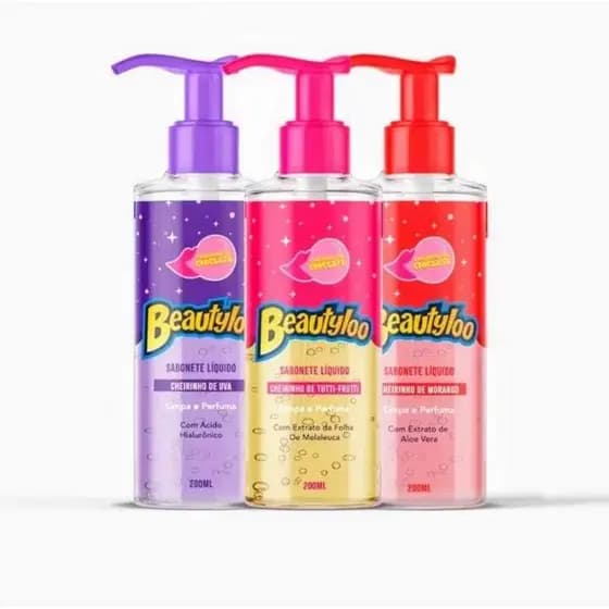 Sabonete Líquido BeautyLoo Cheirinho de Chiclete Limpeza  Profunda e Perfumada - Lançamento