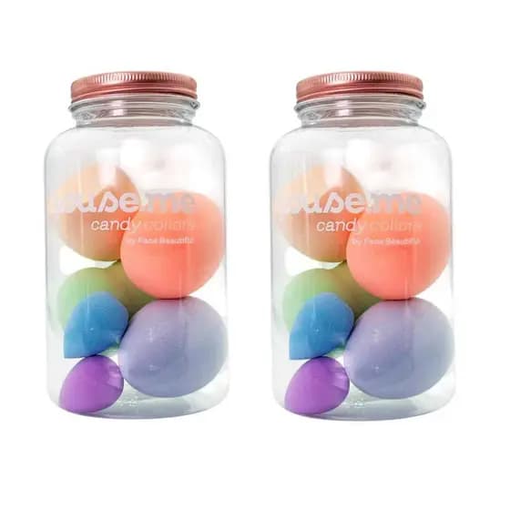 Kit 12 Esponjinhas Para Rosto Variadas Candy Collors Youse.me Face Beautiful