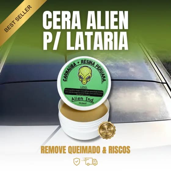 Cera Alien P/ Brilho, Queimado de Sol, Riscos e Polimento