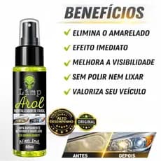Revitalizador De Farol - Não Precisa Polir Nem Lixar - Remove e Limpa Amarelado