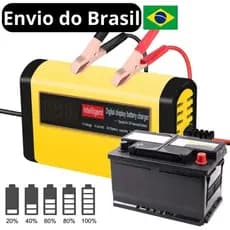 Carregador Automotivo 12V Inteligente para Moto e Carro Bivolt
