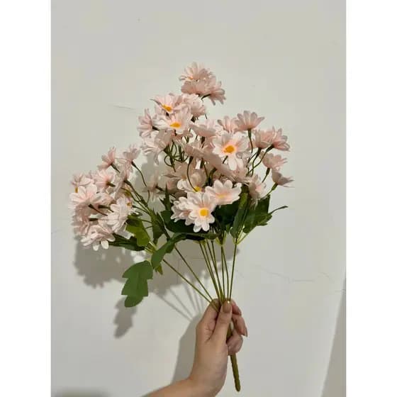 1 pequeno buquê de margaridas com 81 margaridas artificiais para decoração interna e externa, flores artificiais