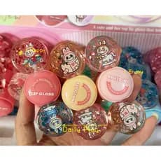 Kit 3 ou 6 Gloss Labial  Fofo Spinner Brilho Labial que Muda de Cor Hidratante com Glitter