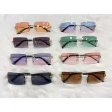 OCULOS DE SOL FEMININO MASCULINO SEM ARO RETANGURA LUXO
