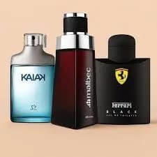 Kit 3 Perfumes Masculinos Ferrari + Malbec + Kaiak | Fragrâncias Importadas Marcantes Homem