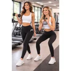 kit 2 Calça Legging com Bolso Lateral para Celular | Academia Fitness Não Transparente