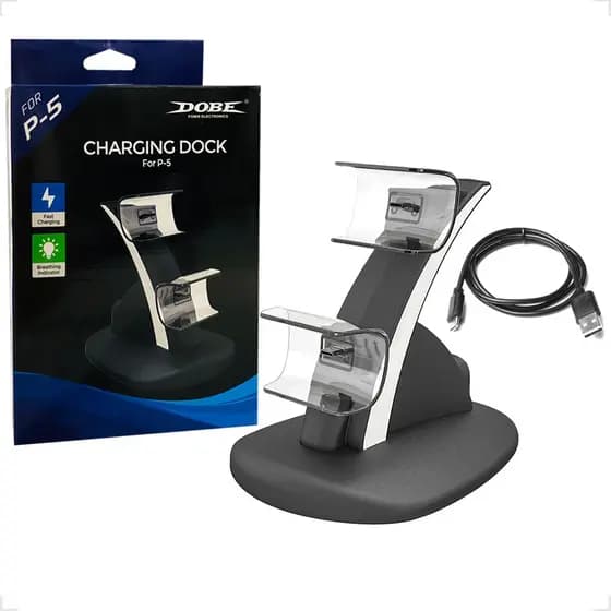 Base Carregador De Controle Manete Duplo Compatível Para Playstations 5 Controle Ps5
