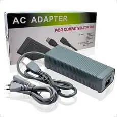 Fonte Ac Adaptador Bivolt Para Xbox 360 Fat Elite Zephyr Falcon Jasper 110V/ 220v