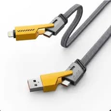 Cabo Usb 4 Em 1 - 65w Para Todos Os iPhone E Android Tipo C Carregador Super Turbo Speed Shop