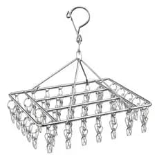 Varal de inox 40 prendedores roupa intima giratorio resistente para calcinha cueca e roupas em geral