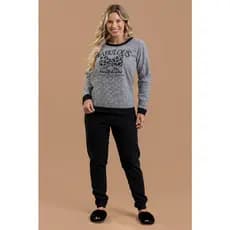 Pijama Longo Feminino Inverno Adulto Soft Peluciado - Fabulous Beautiful Chic
