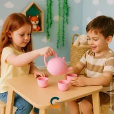Brinquedo Chá da Tarde Infantil Faz de Conta Bule e Xícaras